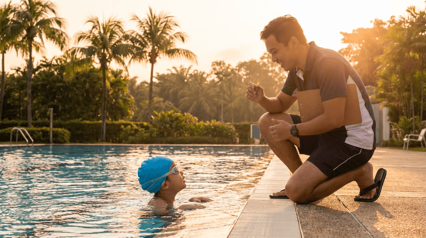 Swimming lesson